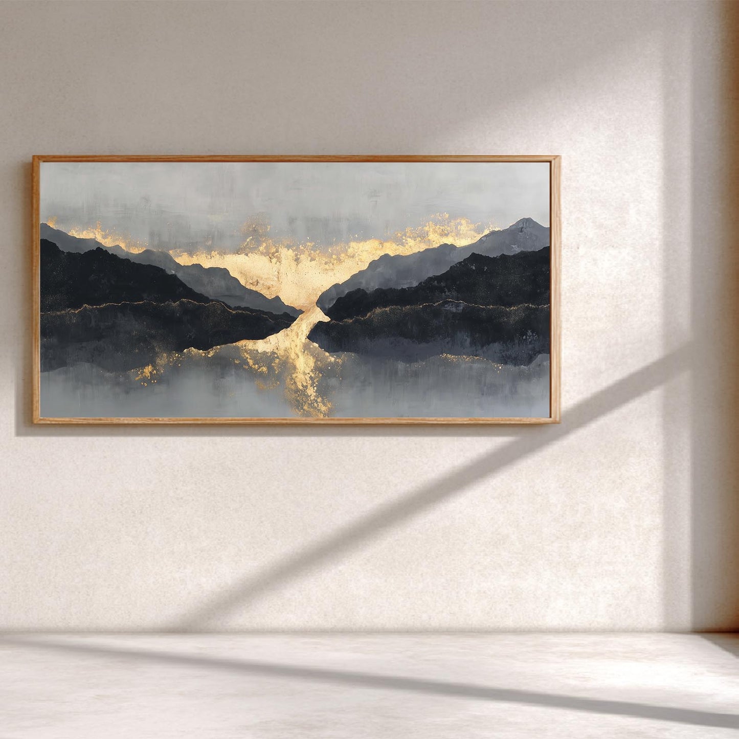 Black Gold Abstract Landscape