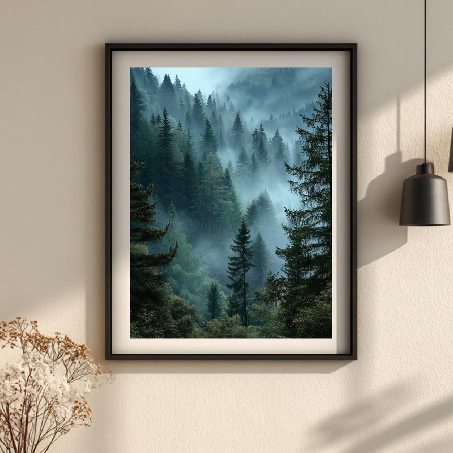 Modern Nordic Mountain Forest Deer