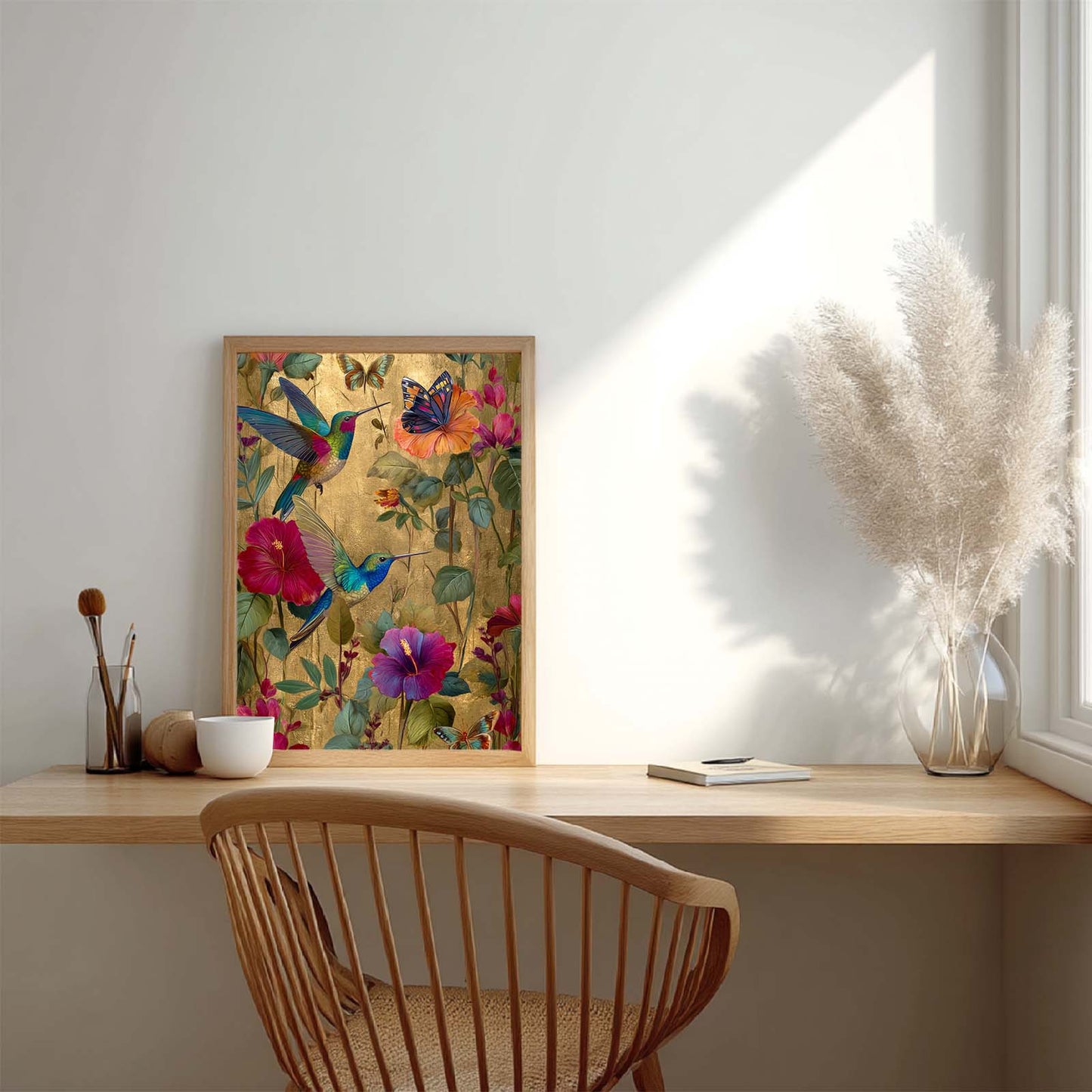 Tropical Flower Plants and Birds