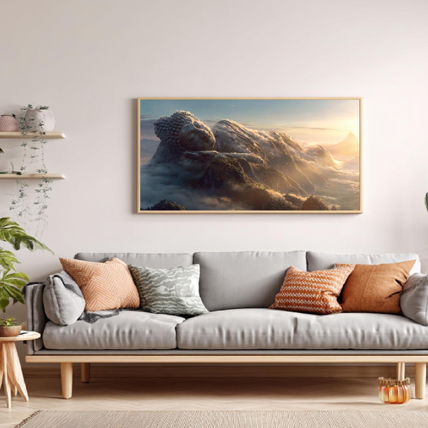 Reclining Buddha Zen Abstract Landscape