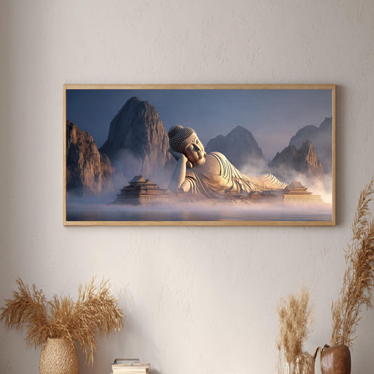 Reclining Buddha Abstract landscape Zen