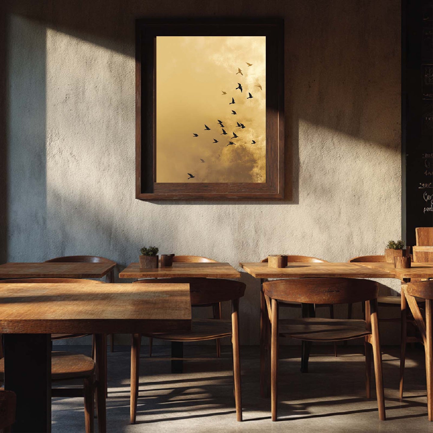 Abstract Beige Bird Canvas Painting – Wall Art for Living Room Bedroom Decoration, Poster Print, Frameless