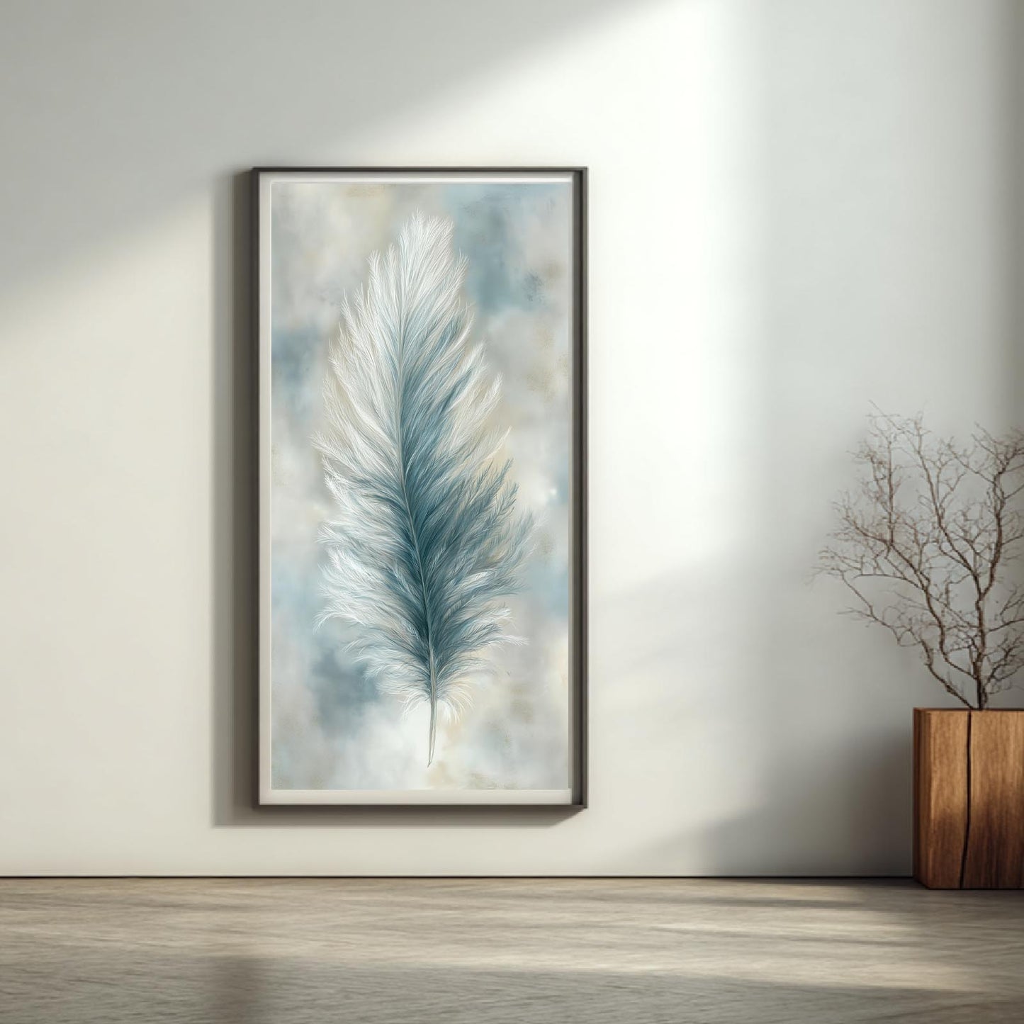 Abstract Blue Feather