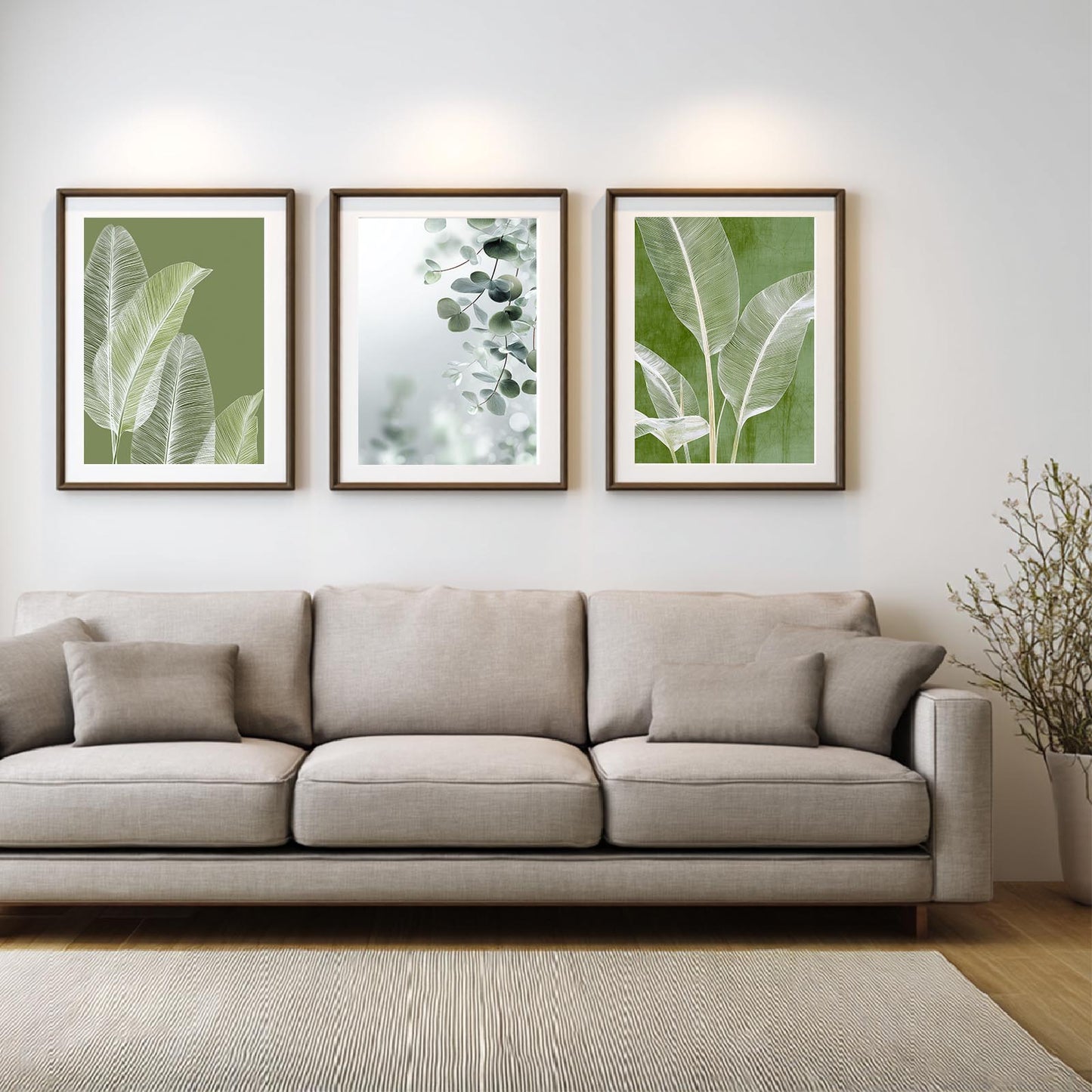 Modern Green Plants Abstract