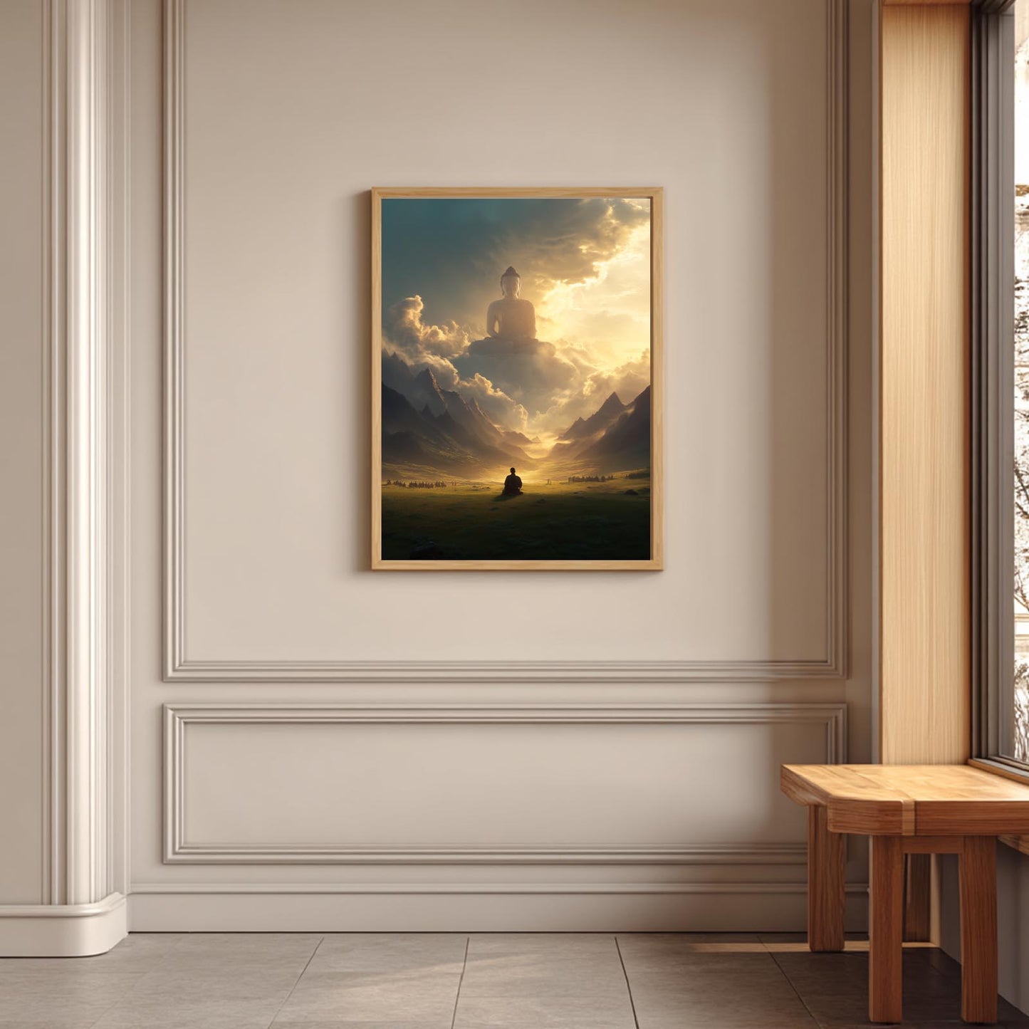 Modern Buddha Zen Abstract