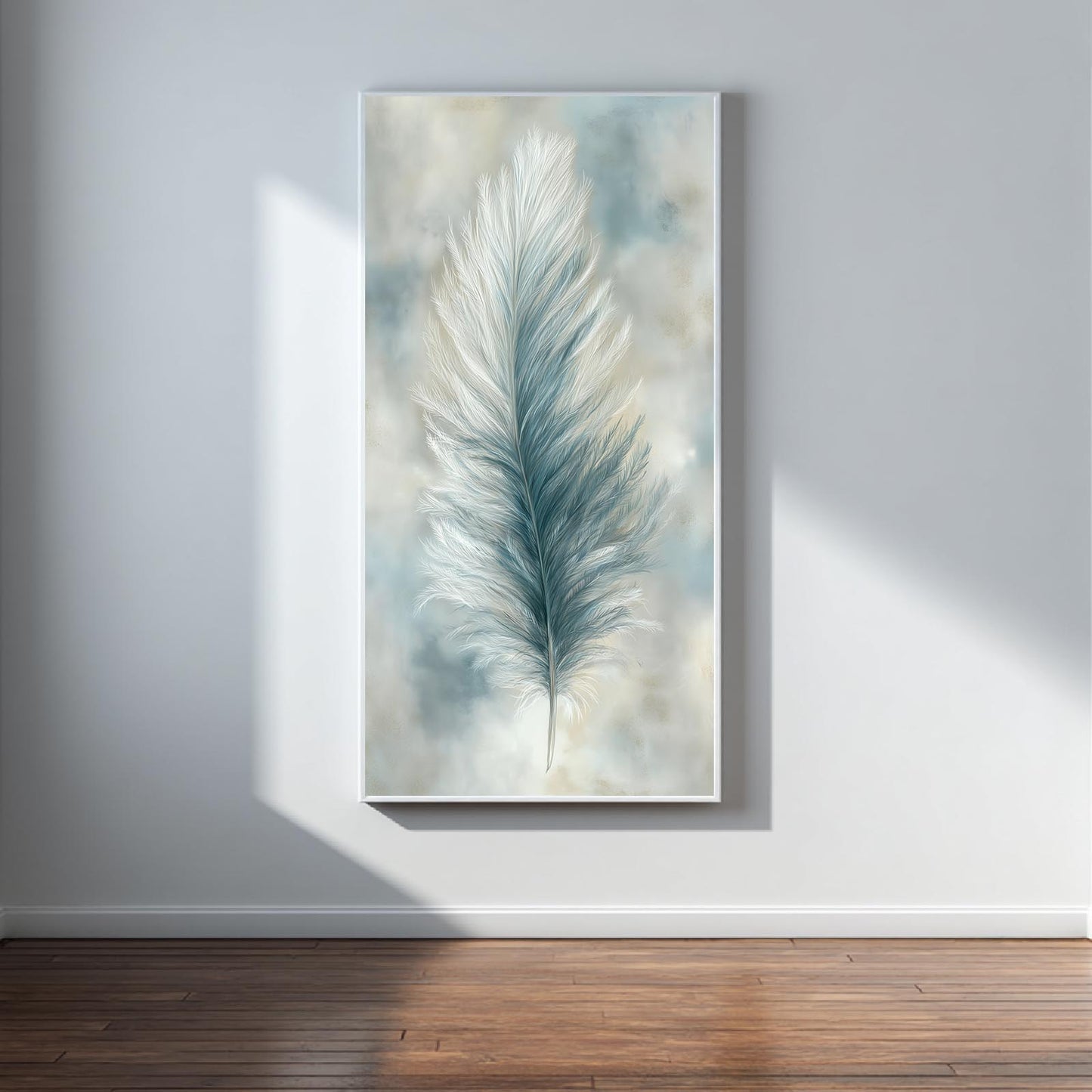 Abstract Blue Feather