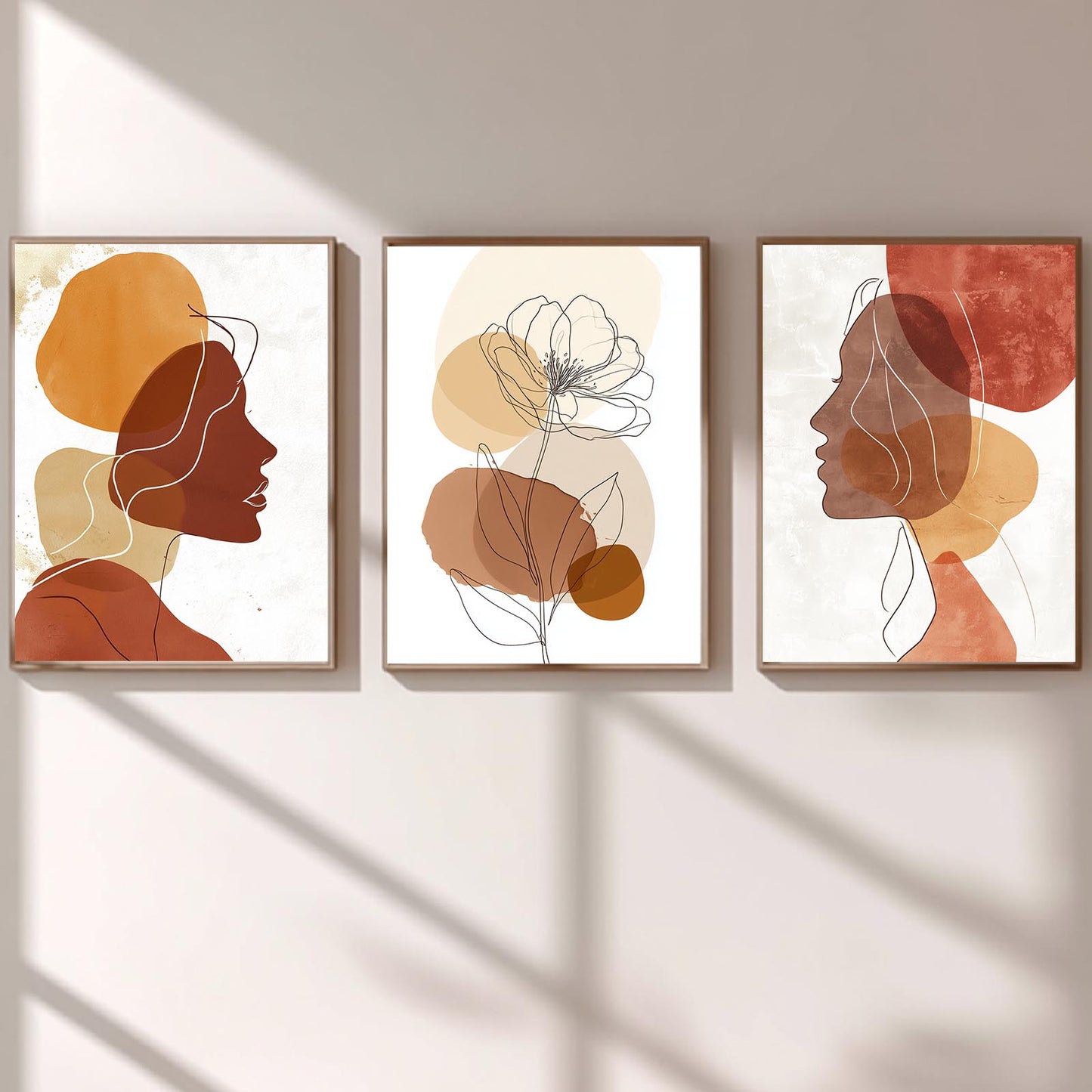 Minimalism Green Plants Women Lines