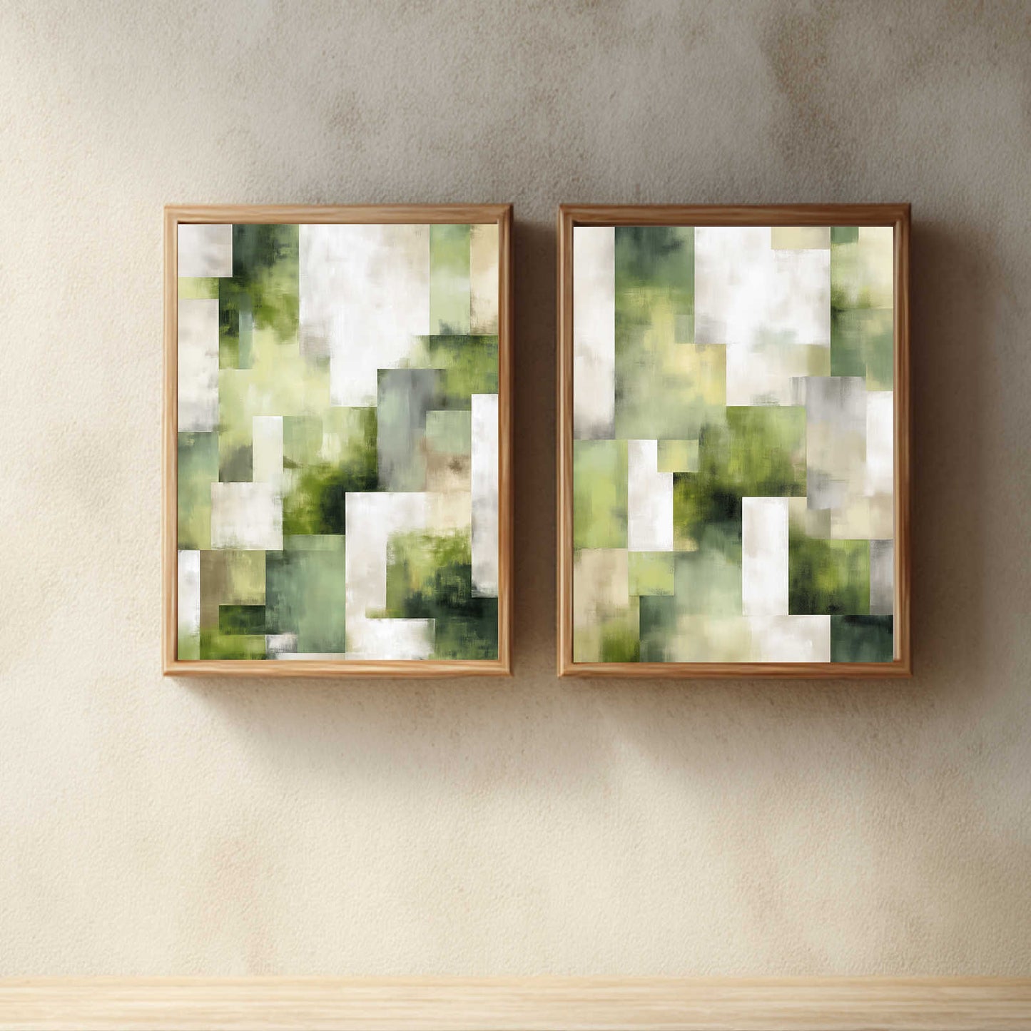 Abstract Green Canvas