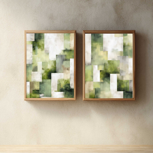 Abstract Green Canvas