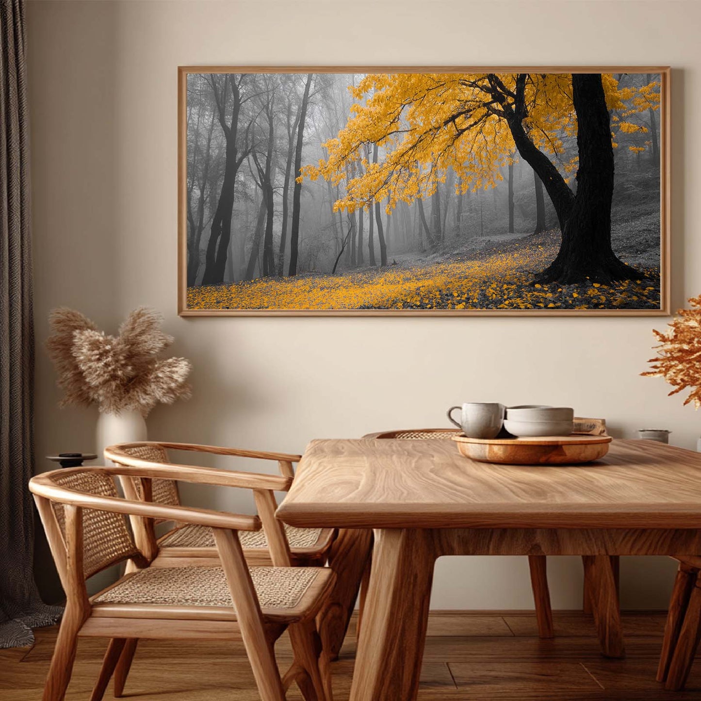 Abstract Oil Painting Yellow Tree