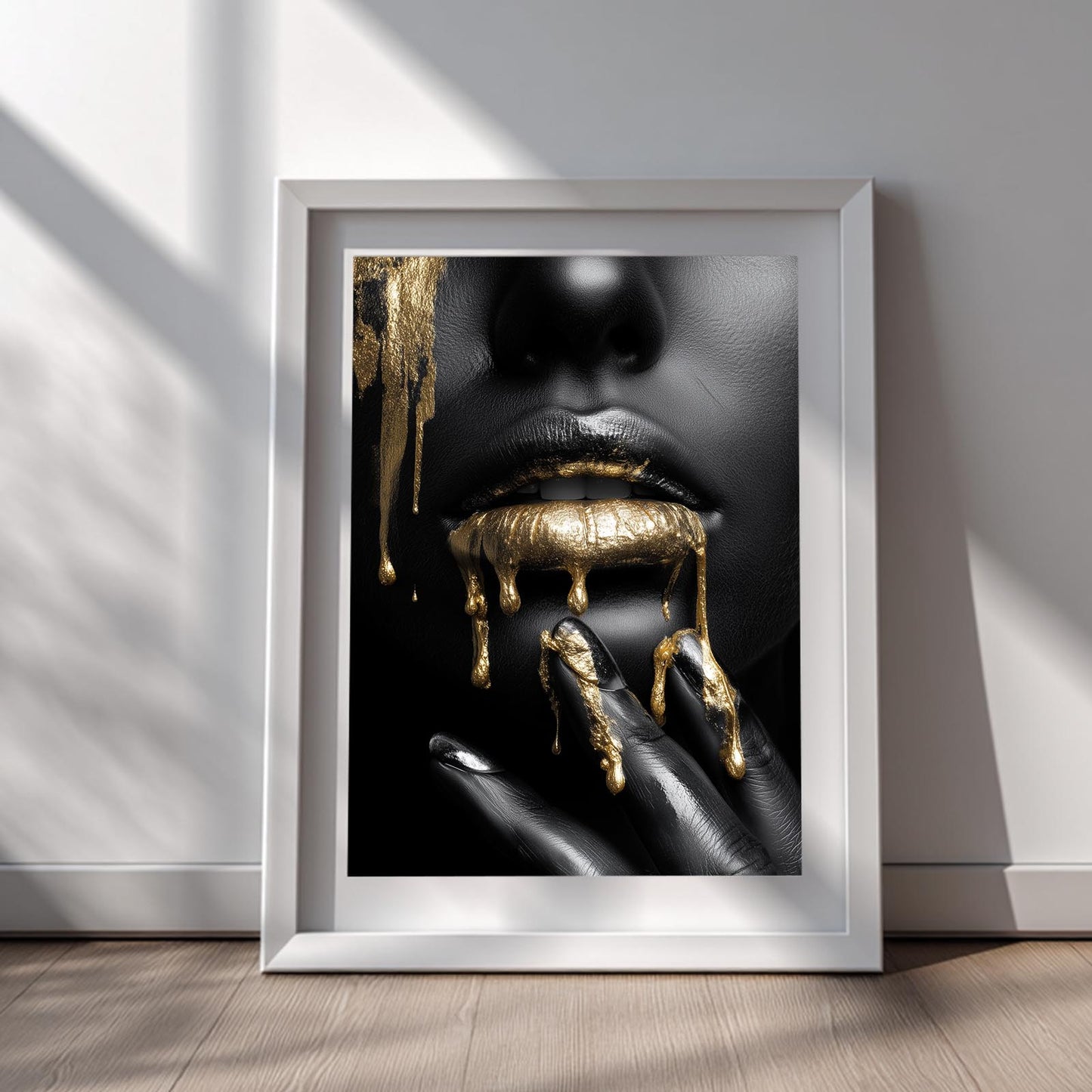 Beautiful African Woman Golden Liquid