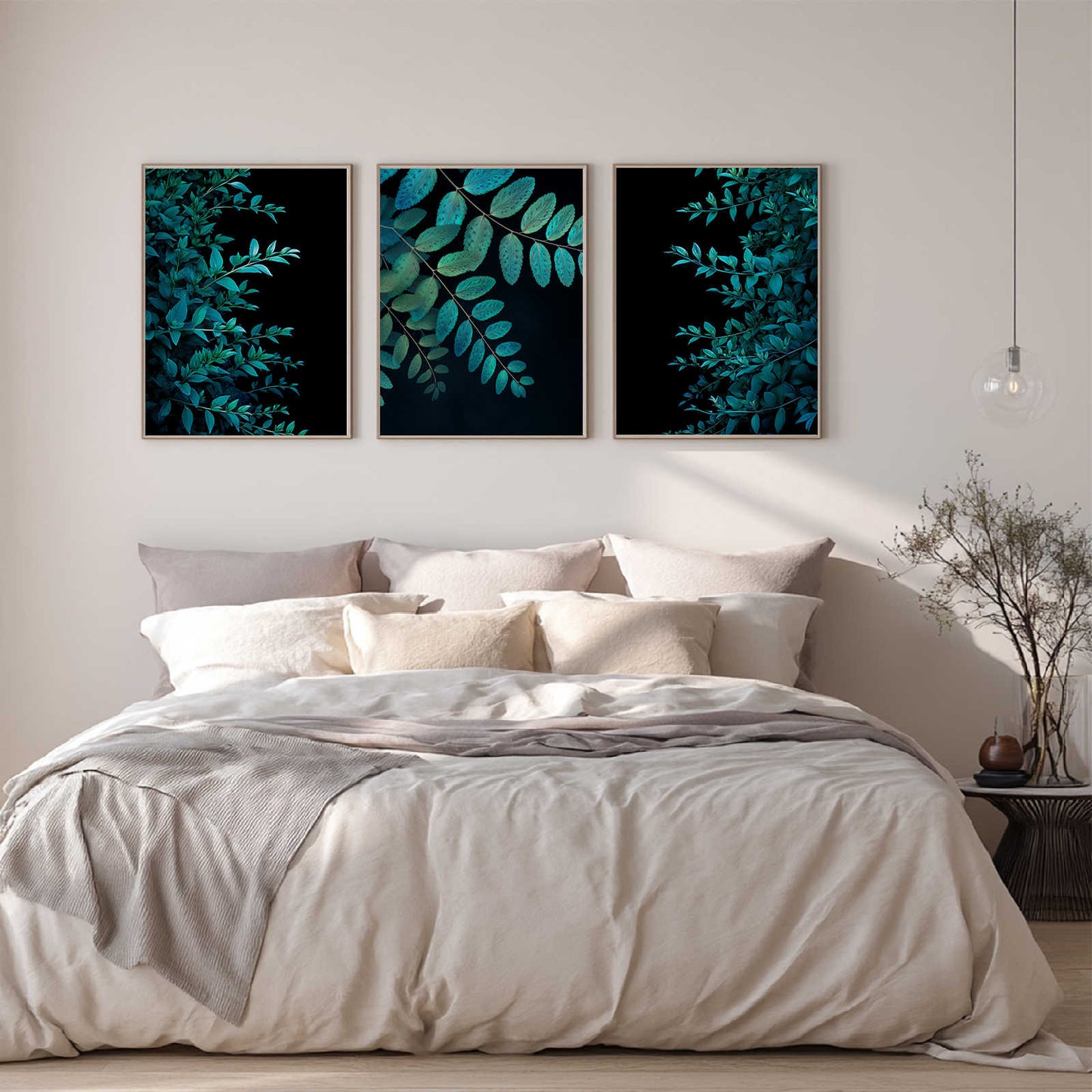 Abstract Blue Green Tropical Plant Monstera