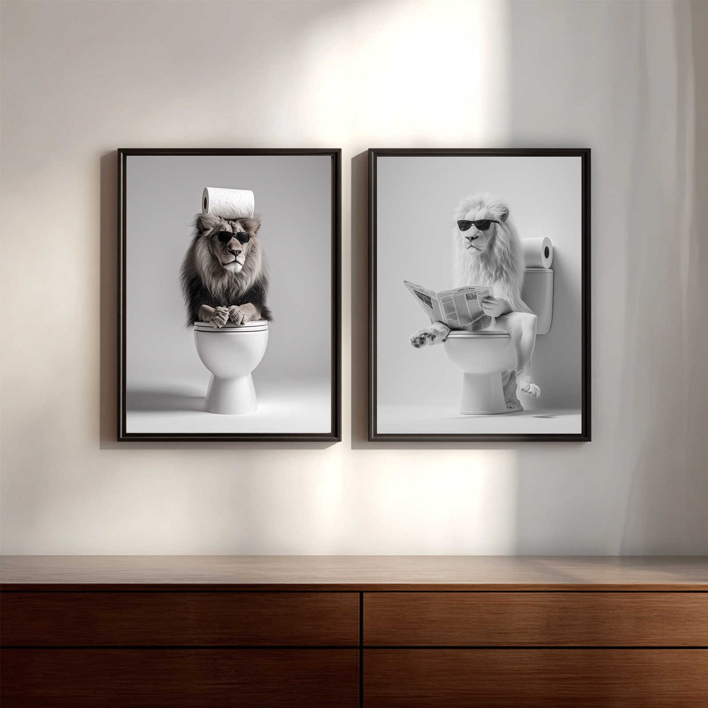 Abstract Funny Animals Taking A Bath