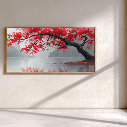 Red Tree Abstract Landscape