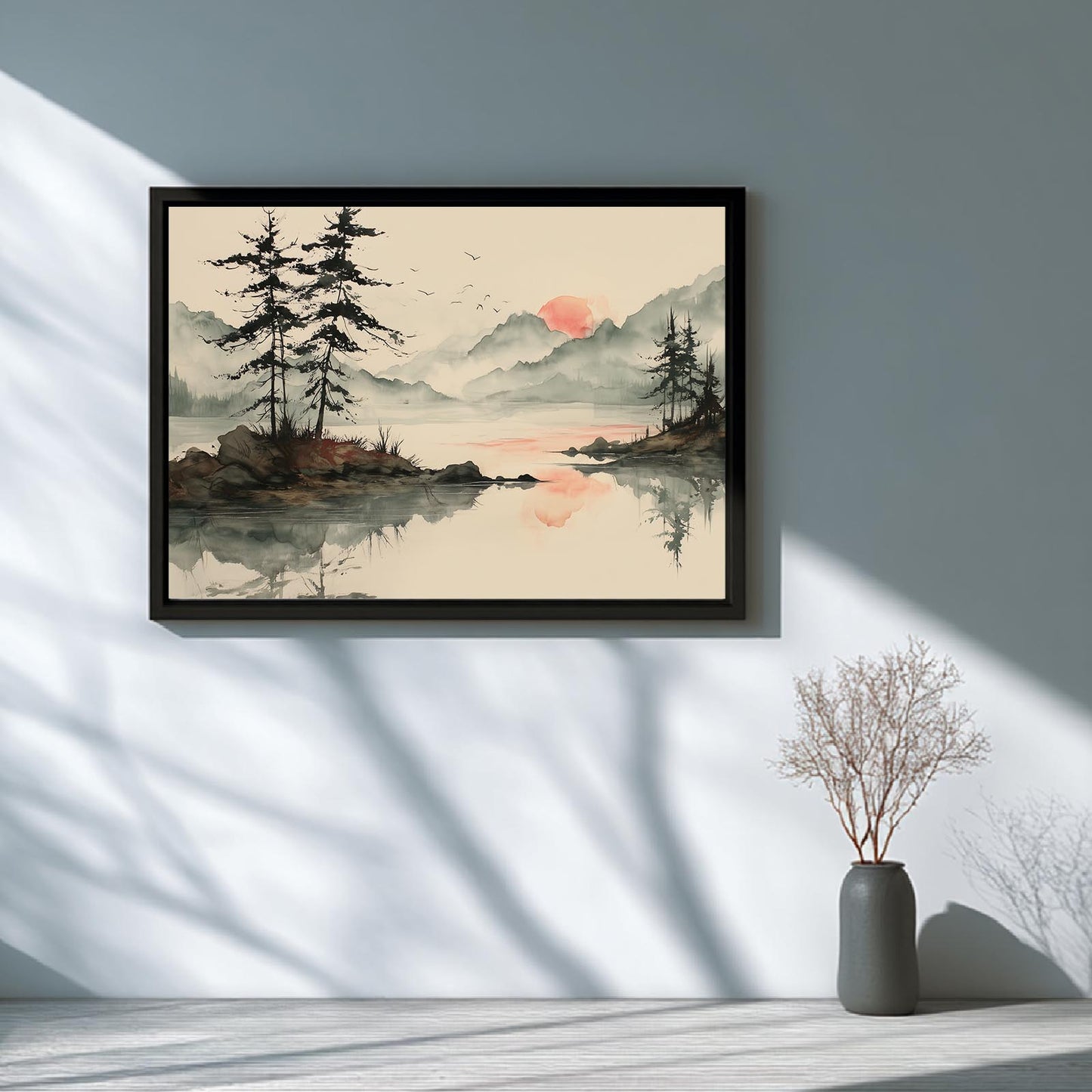 Abstract Landscape Mountain Sunset