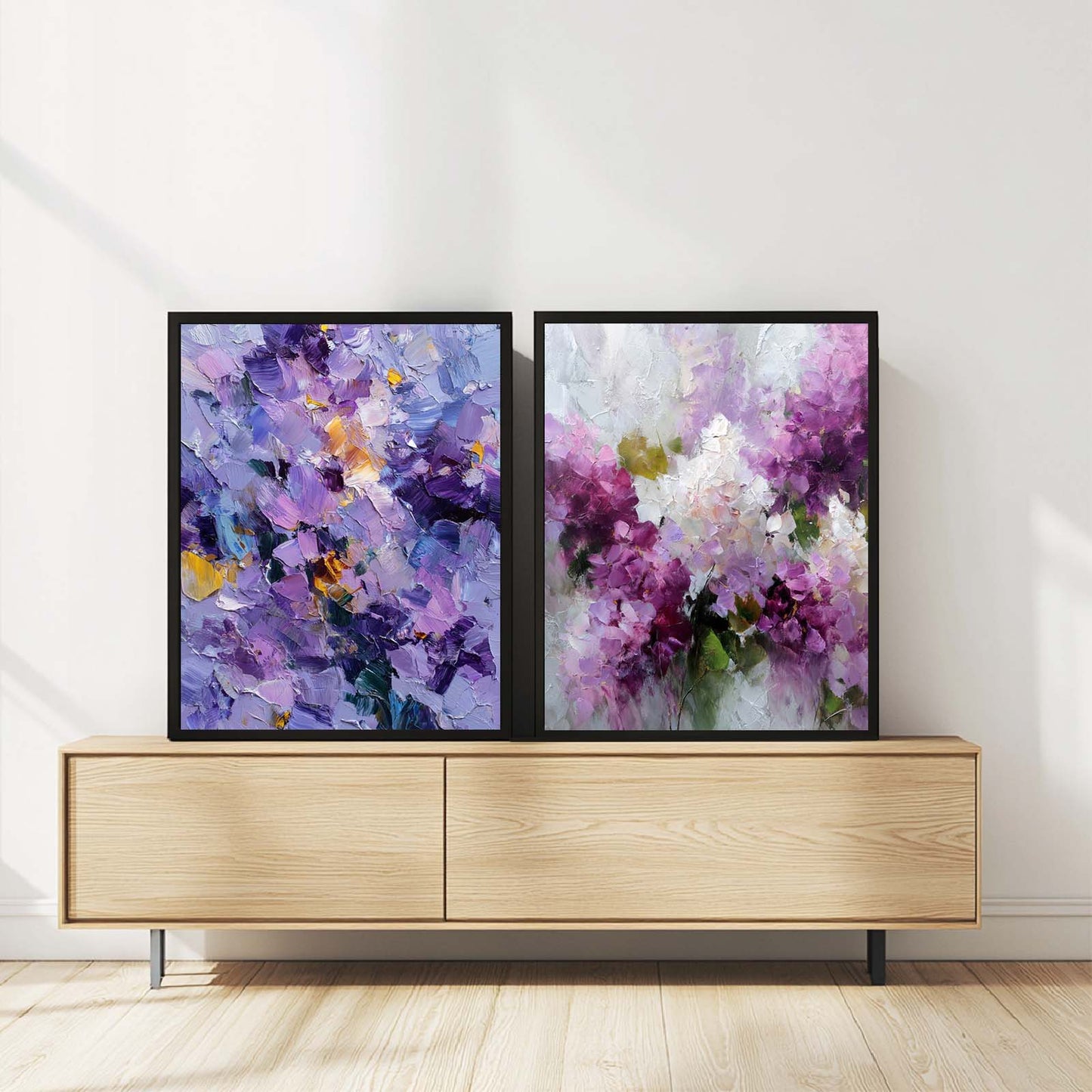 Abstract Oil Painting Purple Lilac