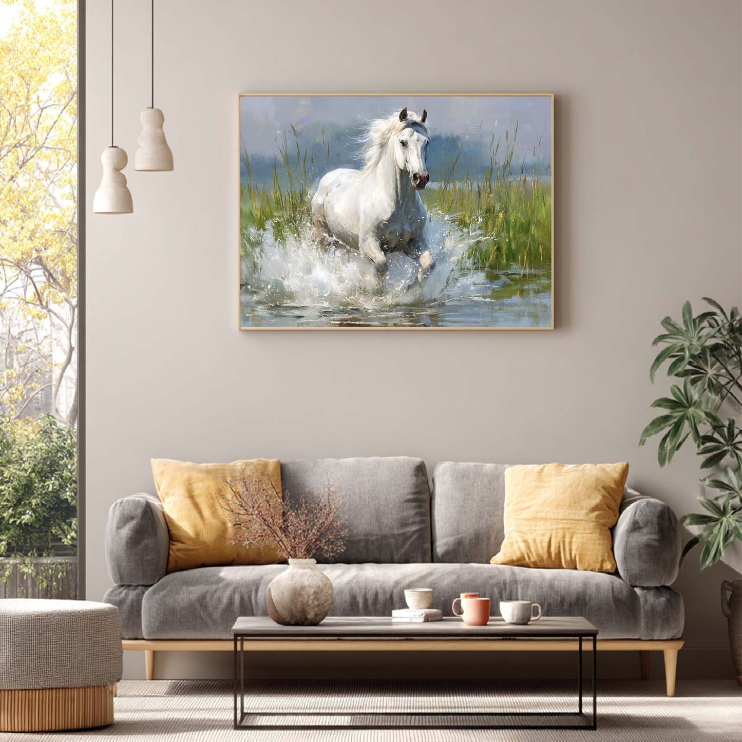 Abstract Horse Animal Canvas Painting Wall Art for Living Room Bedroom Decoration, Poster Print, Frameless