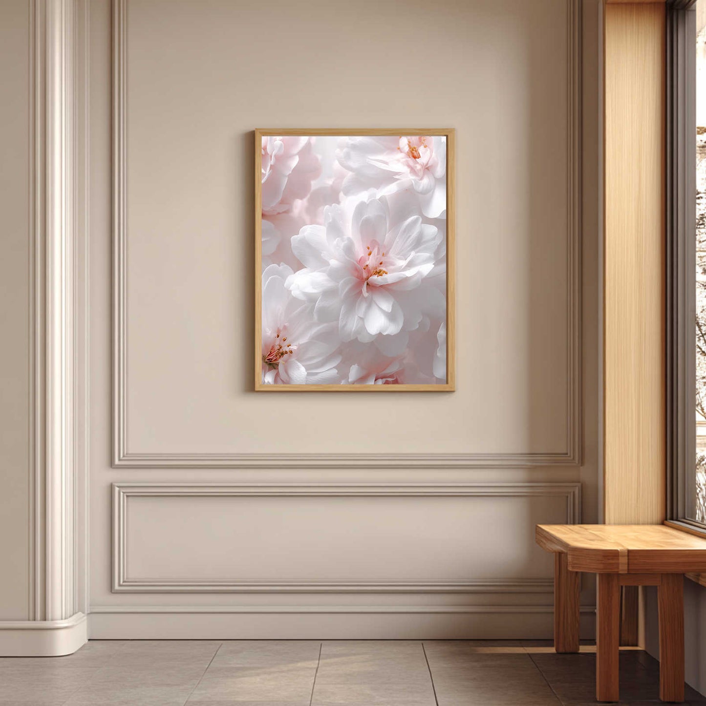 Modern Pink and White Flowers Spring