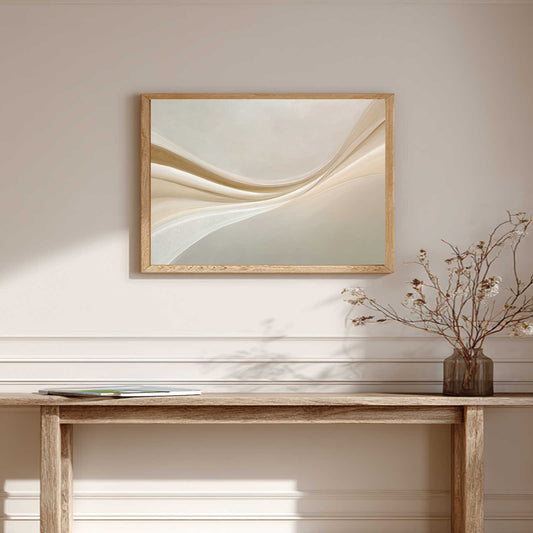 Abstract Beige and Gold Wave