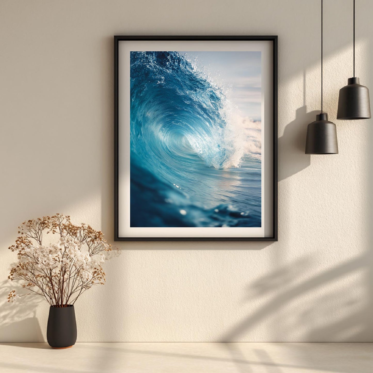 Modern Ocean Surfing Palm Trees