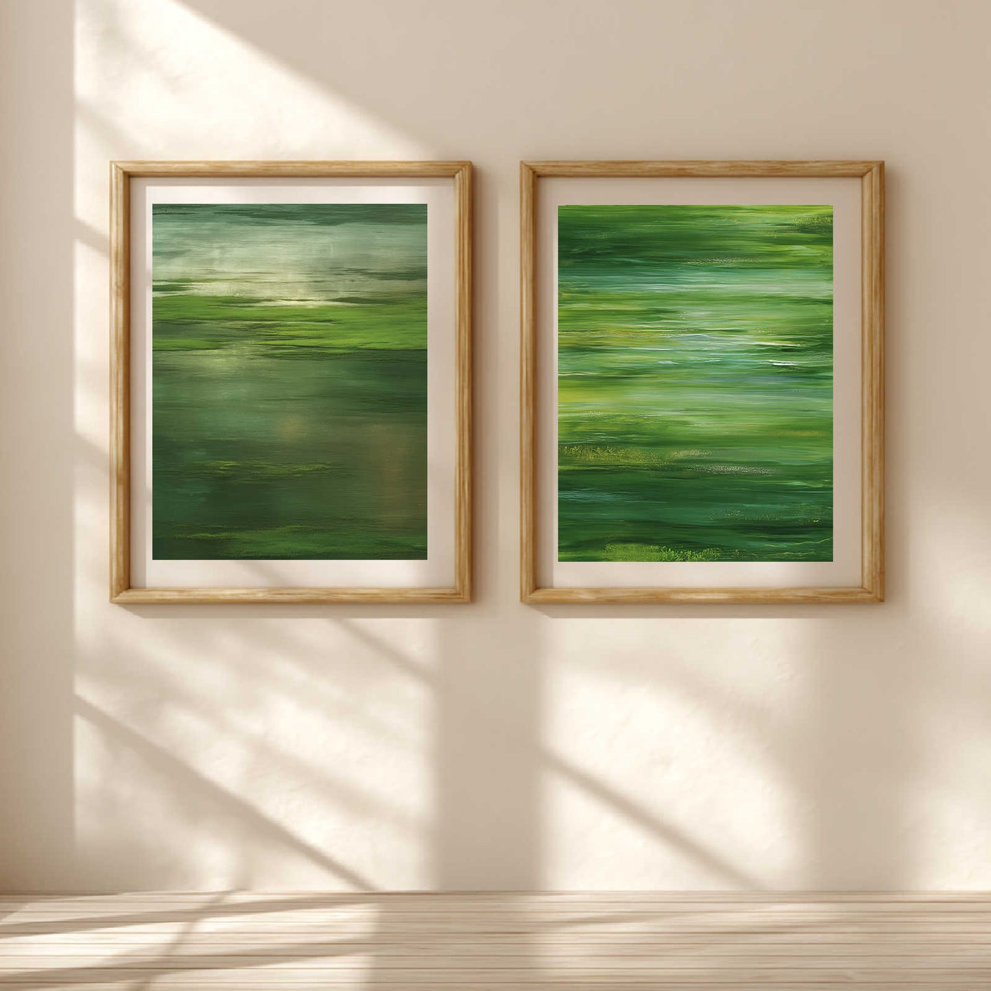 Abstract Landscape Summer Green Pond