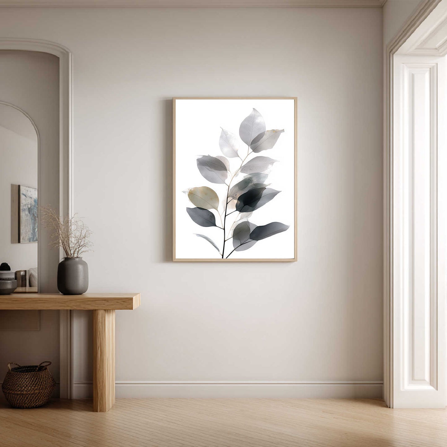 Abstract Plant Gray Leaves