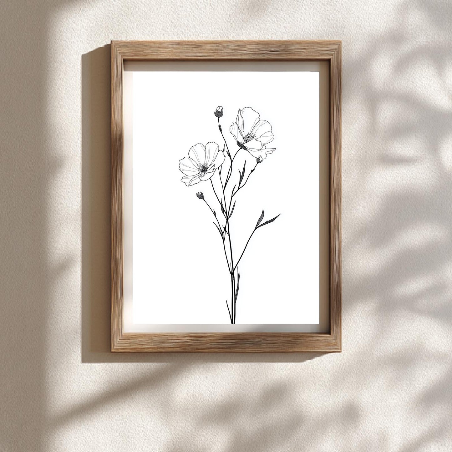Modern Poppy Flower Abstract