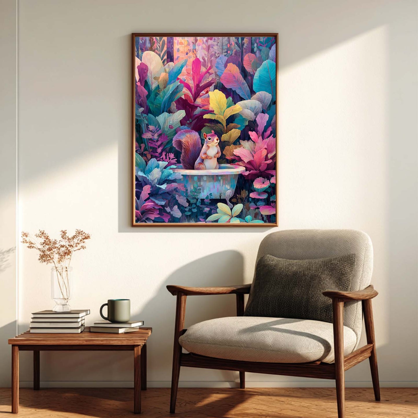 Abstract Funny Animals Canvas Painting Modern Wall Art for Living Room Bedroom Decoration, Poster Print, Frameless