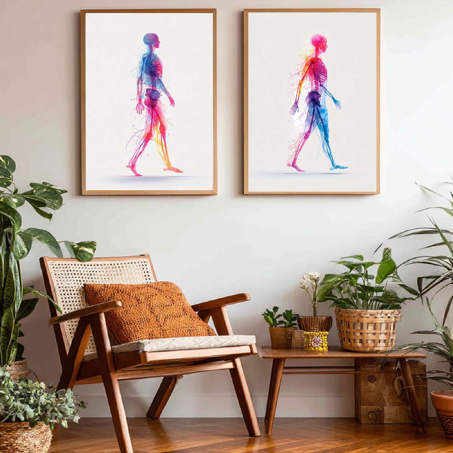 Abstract Human Anatomy Watercolor