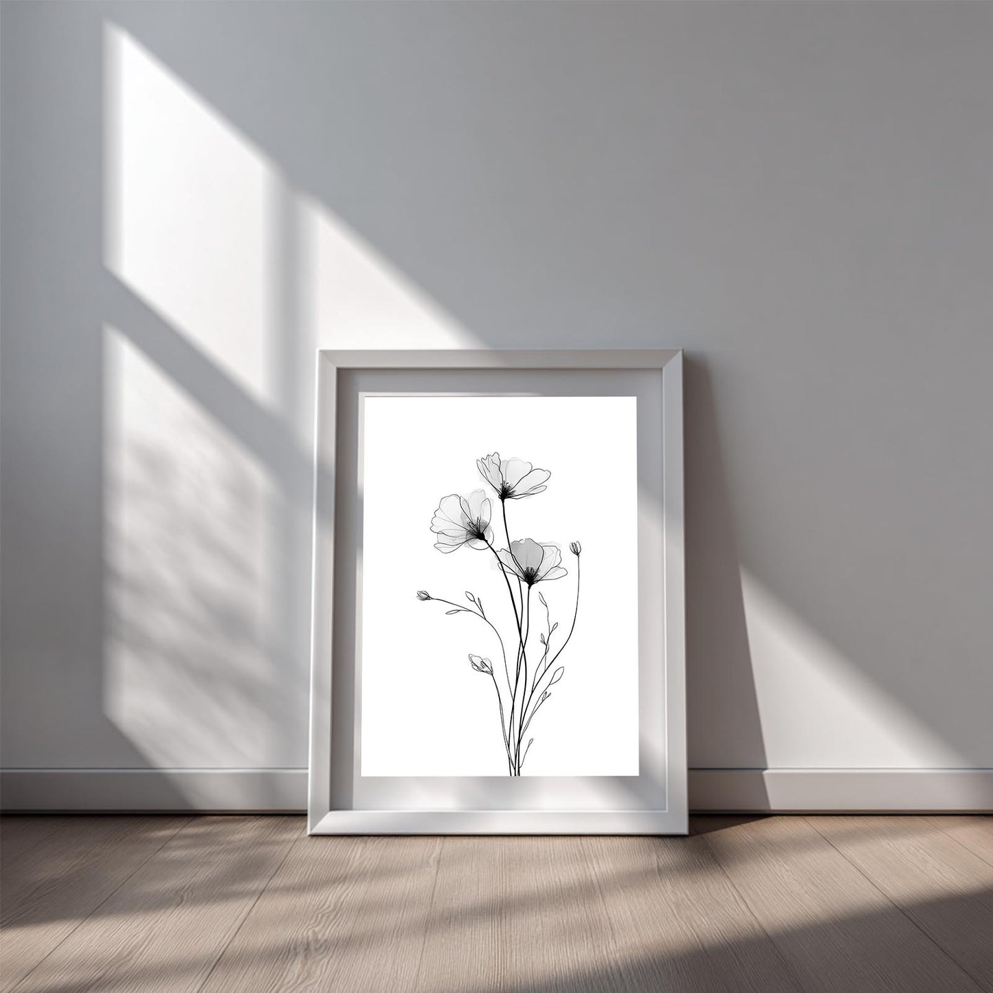Modern Poppy Flower Abstract