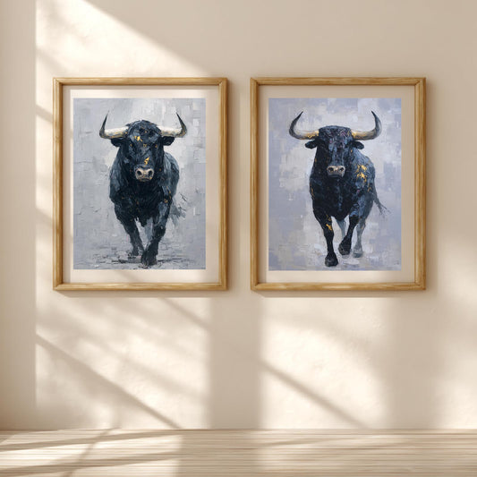 Abstract Animal Cow Black and White