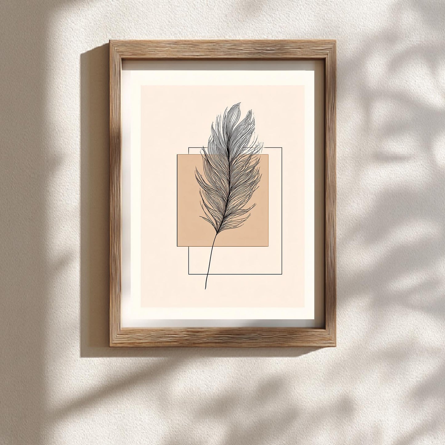 Abstract Beige Feather