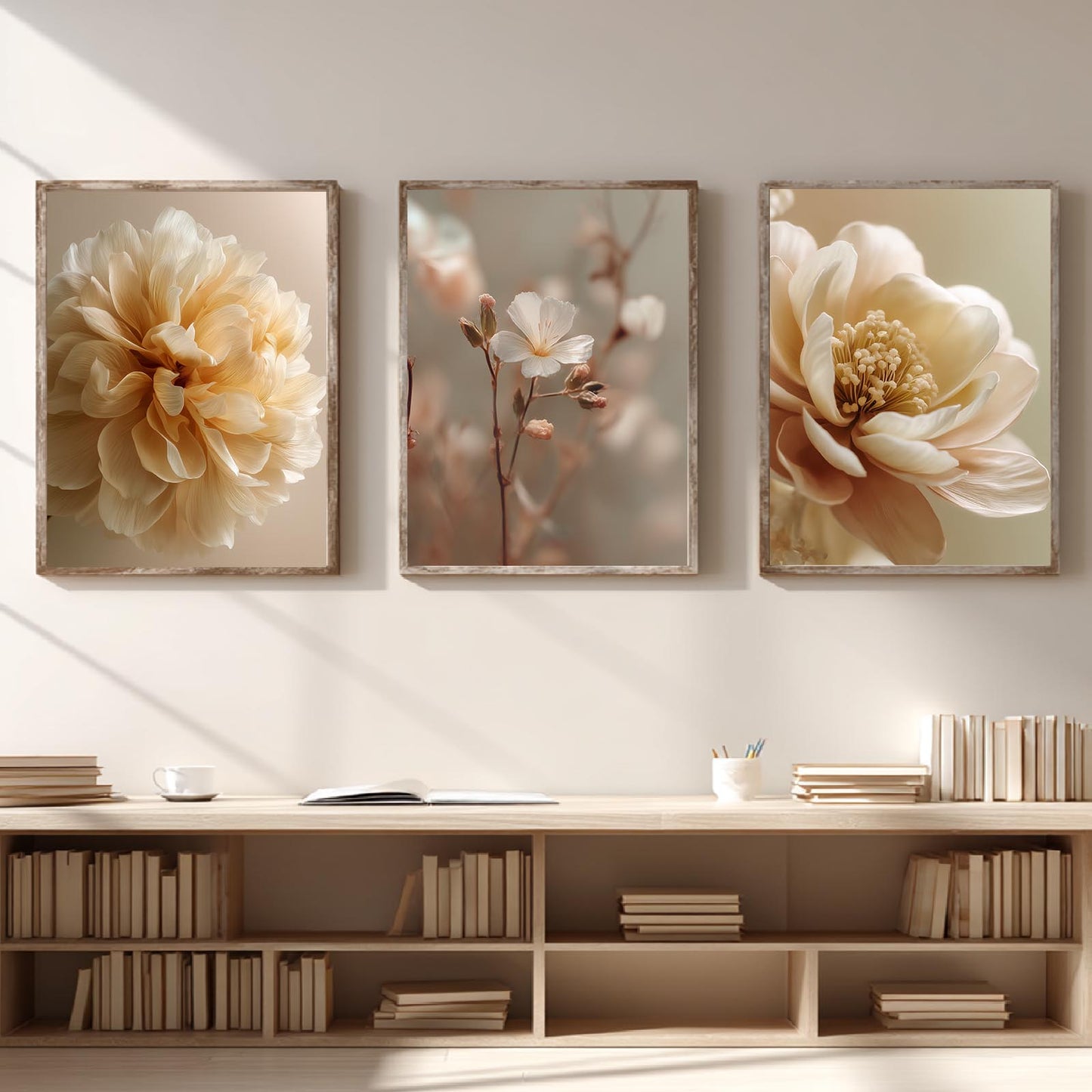 Abstract Floral Beige