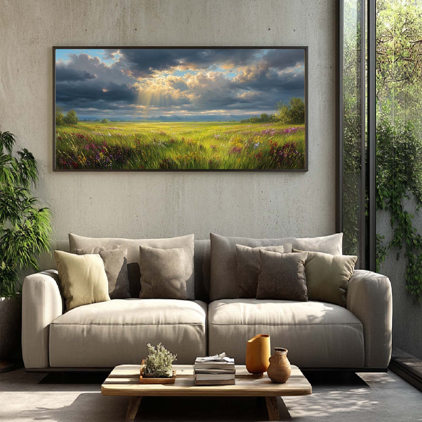 Abstract Landscape Prairie Sunshine