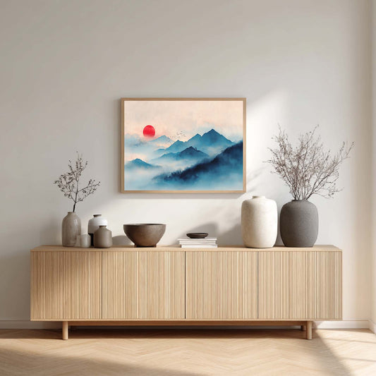 Abstract Landscape Sunrise Mountains