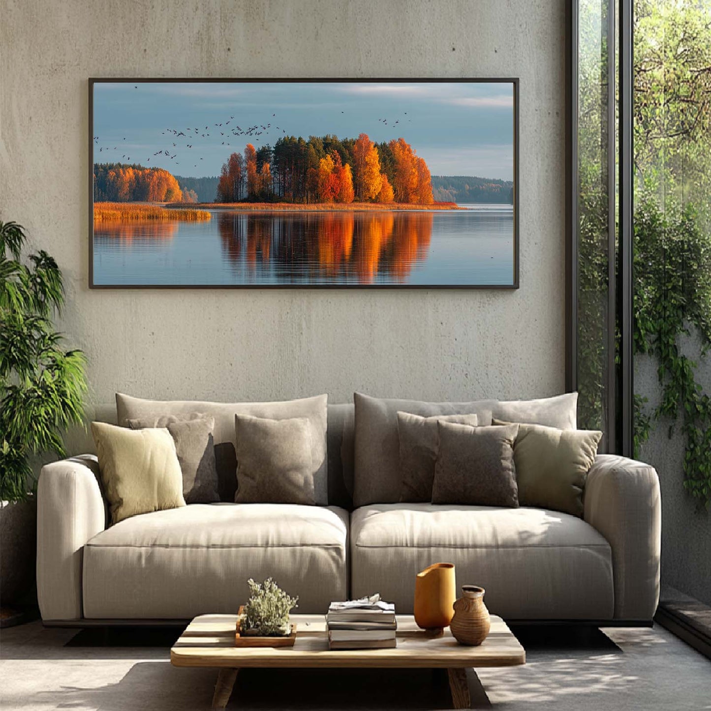 Abstract Landscape Island Lake