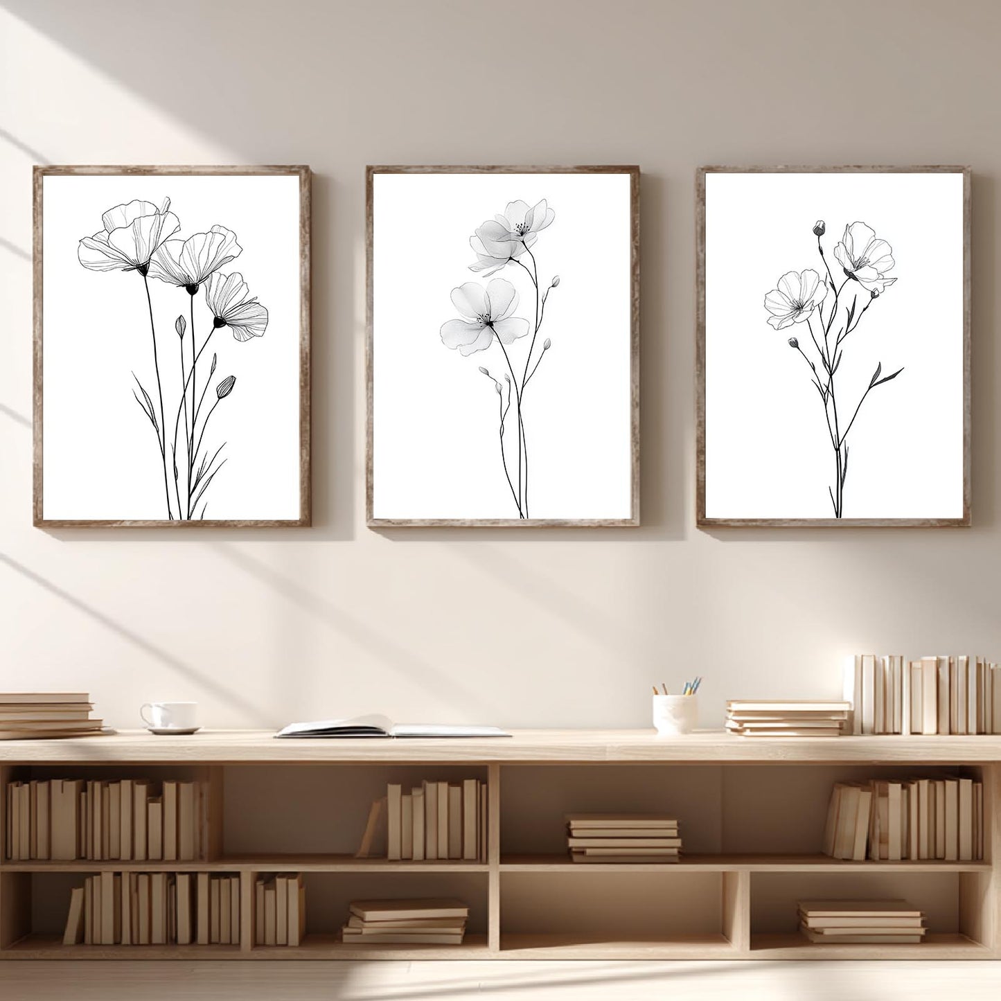 Modern Poppy Flower Abstract