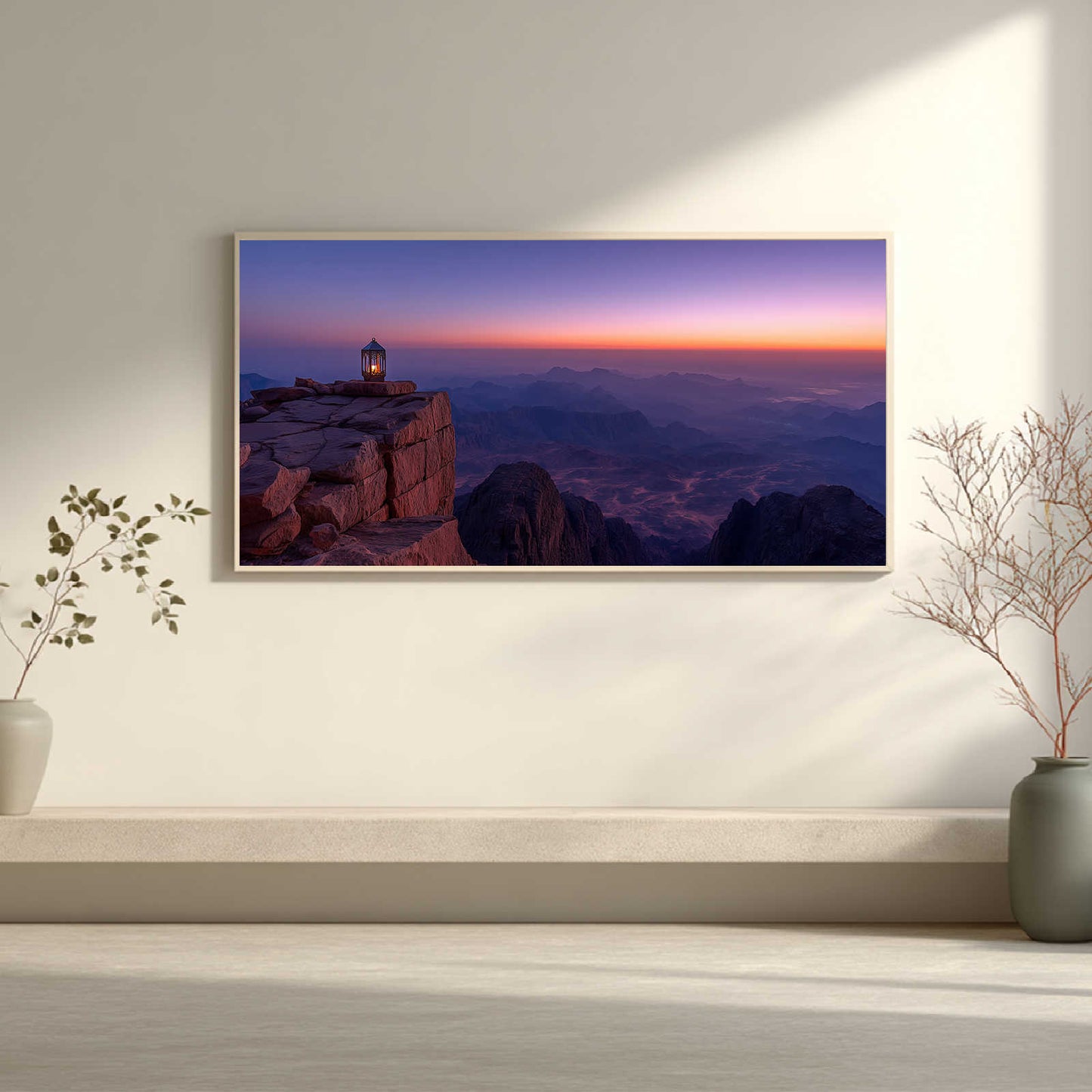 Sunset on The Mountain Abstract Landscape