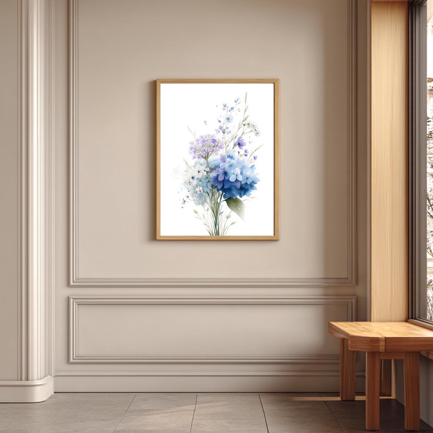 Blue Floral Hydrangea Plant