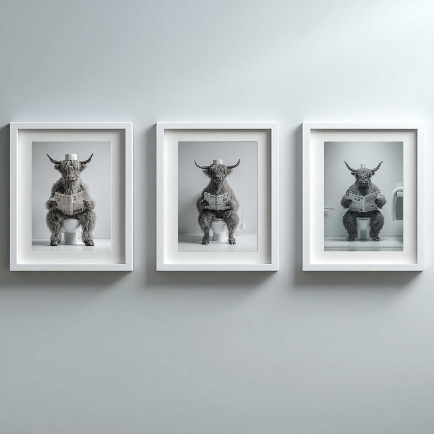 Animals Taking a Bath Abstract Funny