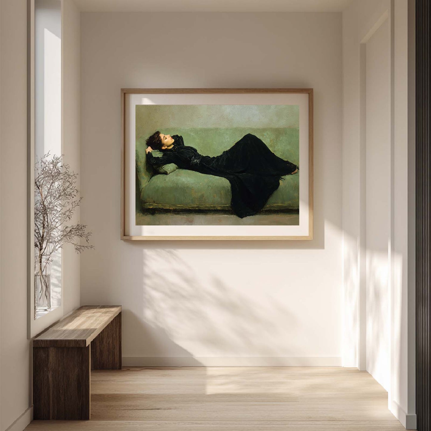 Canvas Painting Abstract Lazy Girl Wall Art Pictures for Living Room Bedroom Decoration Canvas Pictures Poster Frameless