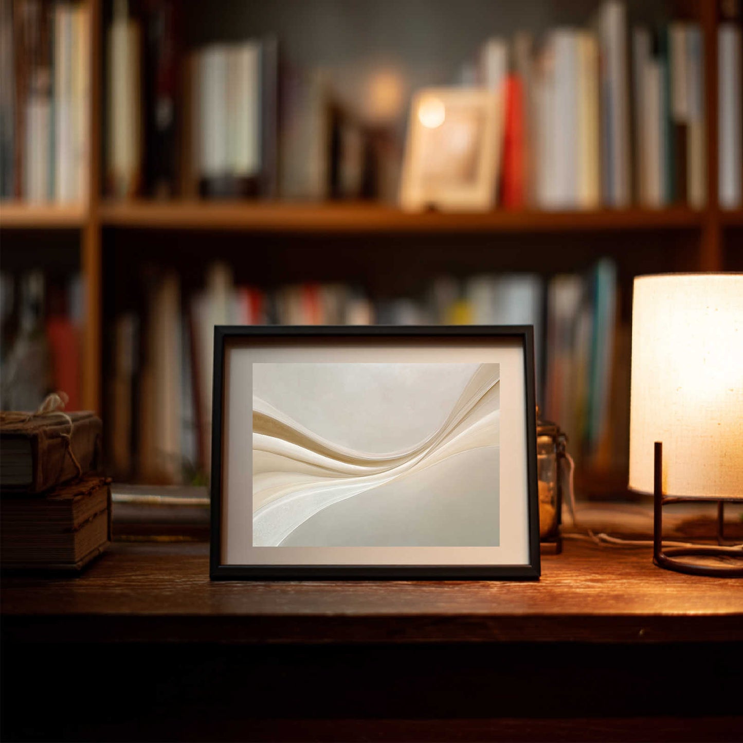 Abstract Beige and Gold Wave