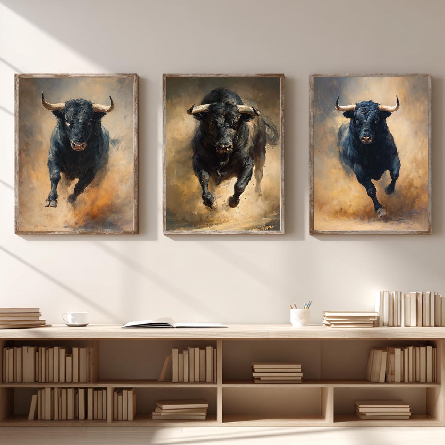 Running Bull Abstract Animal