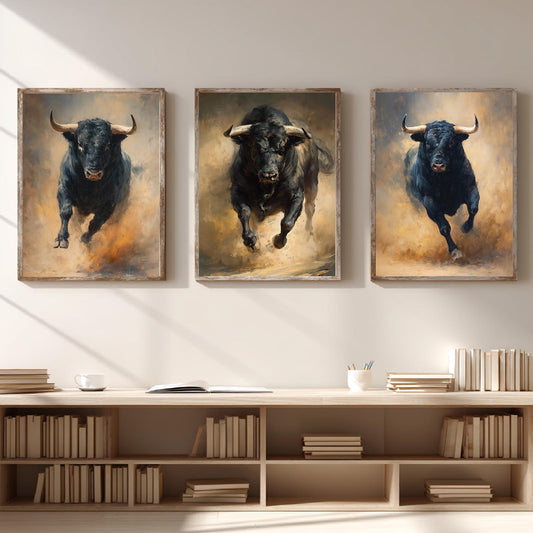 Running Bull Abstract Animal