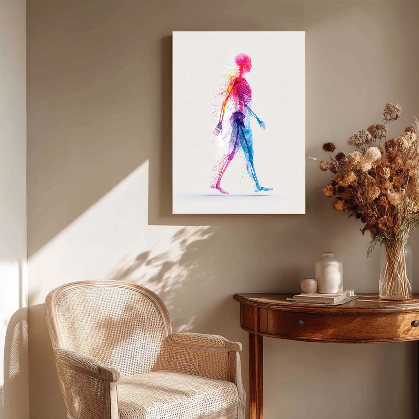 Abstract Human Anatomy Watercolor