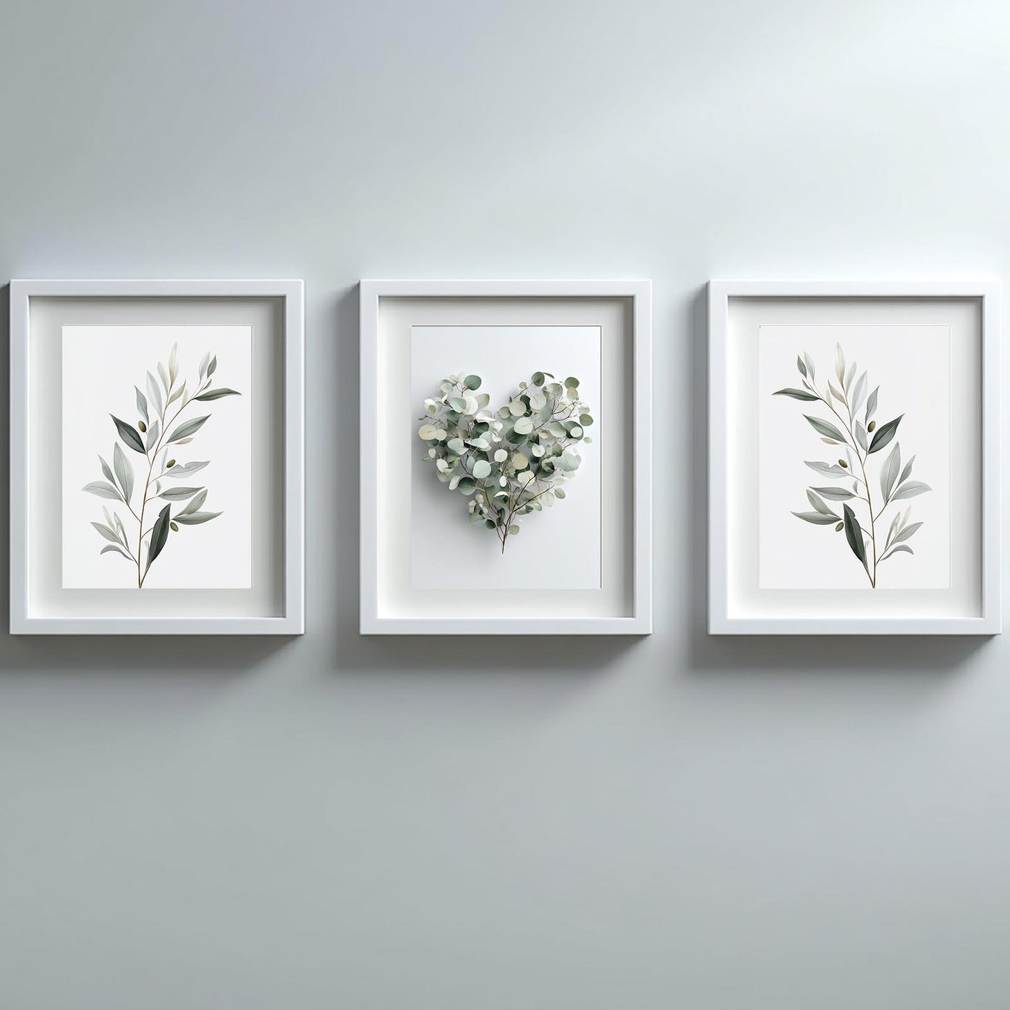Minimalism Green Plants Beige
