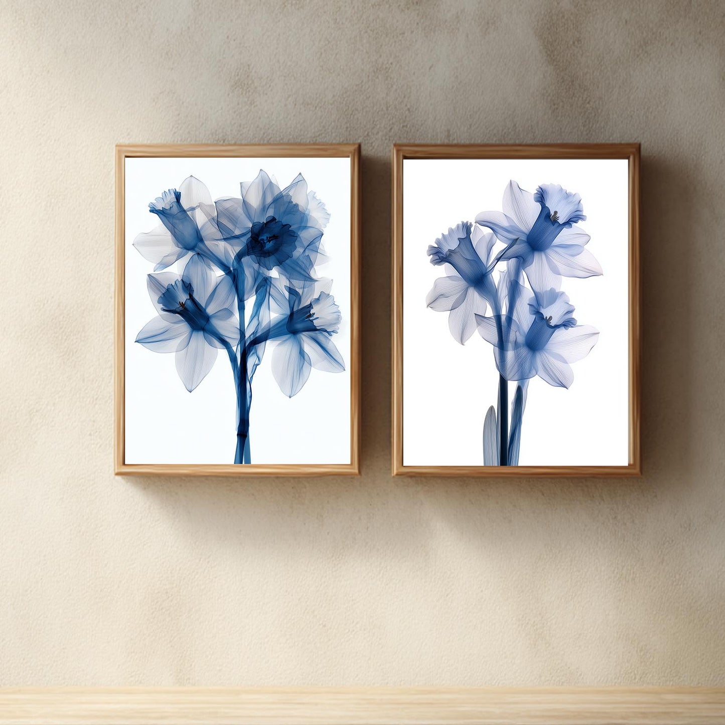 Blue Floral Abstract Plants