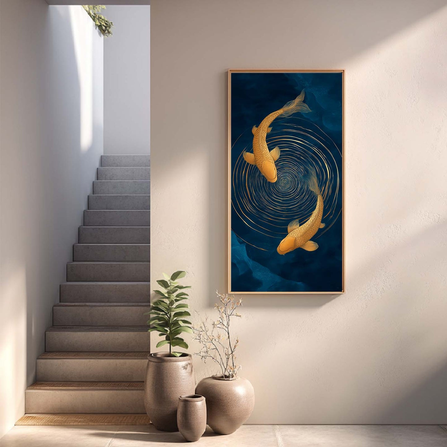 Abstract Oil Painting Koi Fish