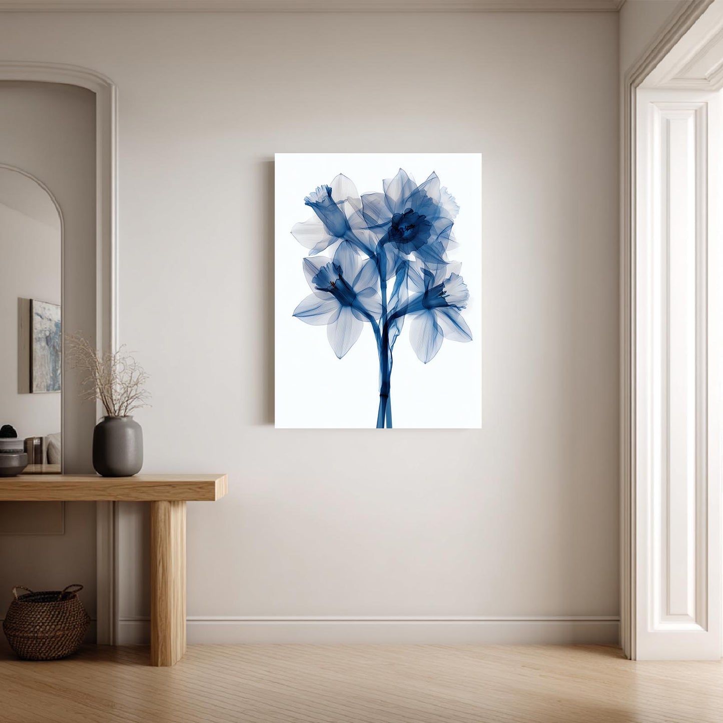 Blue Floral Abstract Plants