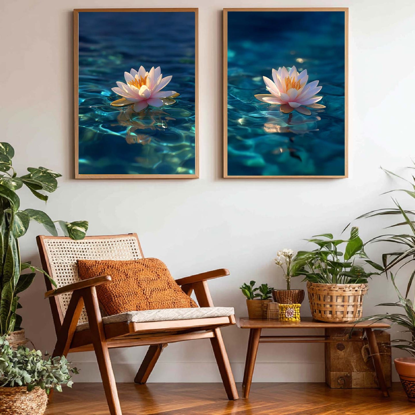 Abstract Landscape Water Lotus Butterfly
